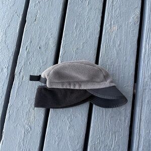 Patagonia Gray and Black Fleece Cap